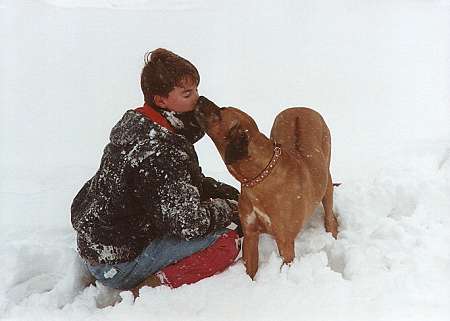 Simba & Mark in Snow